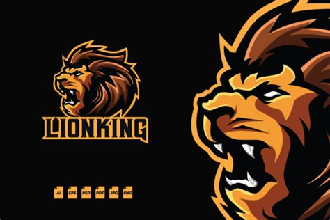 Lion King Esport Logo 02 Graphic by ibeydesign · Creative Fabrica