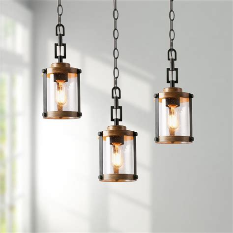 LNC Corta 1-Light Black Modern Farmhouse Hanging Pendant Island Ceiling ...