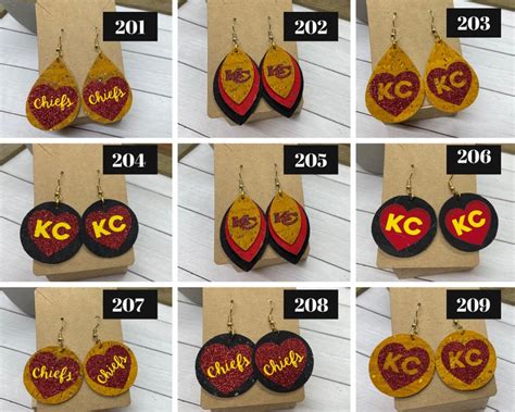 Kansas City Chiefs Earrings KC Chiefs Cork Earrings | Etsy