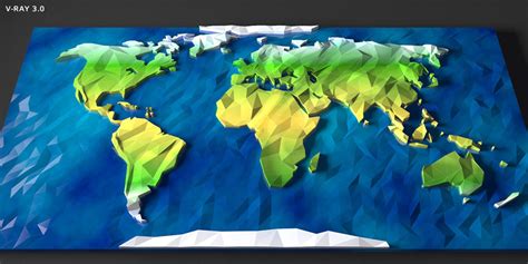 Low Poly World Map by arakelov | 3DOcean