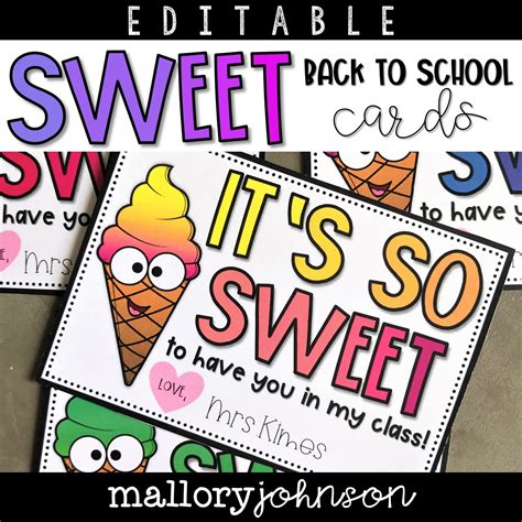 Back to School Cards from Teachers to Students » LEARNING WITH MALLORY