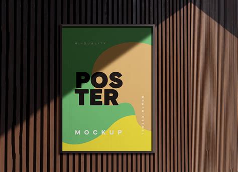 Free Shadow Portrait Poster Mockup PSD - Good Mockups