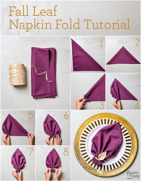 Fall Leaf Napkin Fold Tutorial Pictures, Photos, and Images for Facebook, Tumblr, Pinterest, and ...