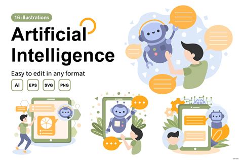 Artificial Intelligence Illustration Pack - 16 Free Download Science ...