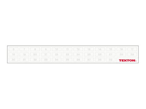 Modular Wrench Organizer Labels (6-39 mm) | TEKTON