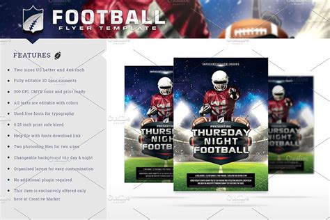 Football Night Flyer Template | Flyer template, Flyer, Flyer design ...