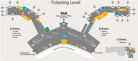 Tucson International Airport Terminal Map