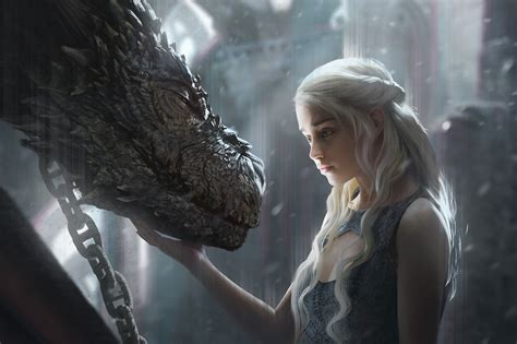 Daenerys Targaryen With Dragon Artwork Wallpaper, HD Movies 4K ...