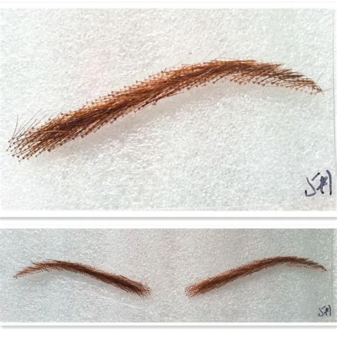 free shipping women style 100% human hair false eyebrows with lace nature looking brown color ...