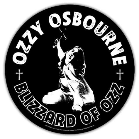 Ozzy Osbourne Blizzard Of Ozz Round Backpatch Swag | Loudtrax