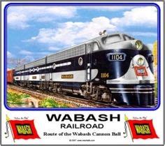 Wabash Railroad Wabash Cannonball, Train Illustration, Train Drawing, Train Board, Steam Engine ...