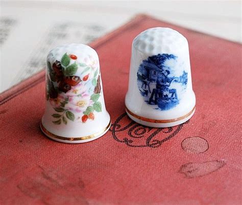 Porcelain+Thimbles+|+Vintage+Porcelain+Thimbles+by+honeyandsea+on+Etsy,+$9.00 Vintage Porcelain ...