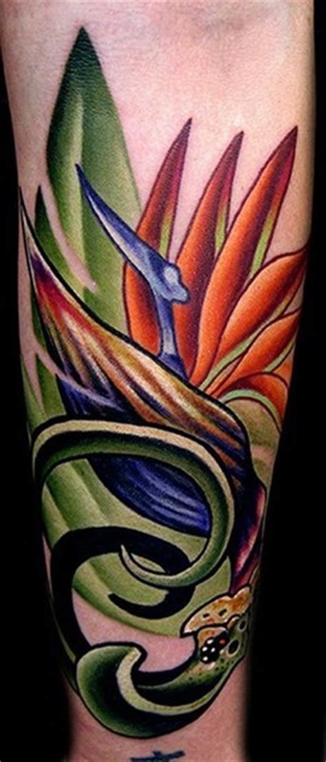 Crazy Body Tattoo: 30+ Delightful Bird Of Paradise Flower Tattoo