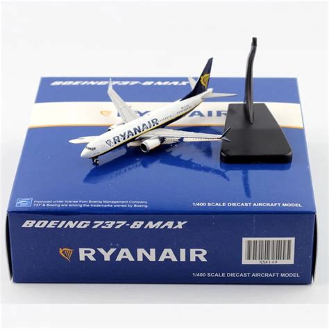 B737 Max8 RYANAIR Plane B737-800 EI-EBI 1/400 RYAN AIR Passenger Plane Airline Aircraft Airliner ...