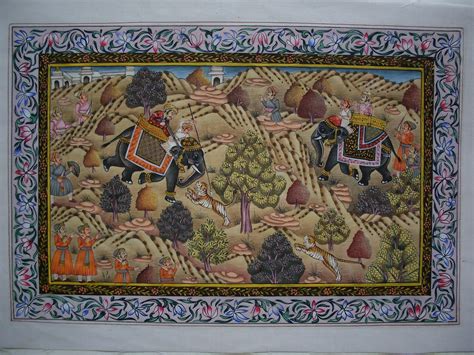 Avinash Singh Parihar - Invent Gallery of Art, Bundi: Mewar Painting - Hunting Scene