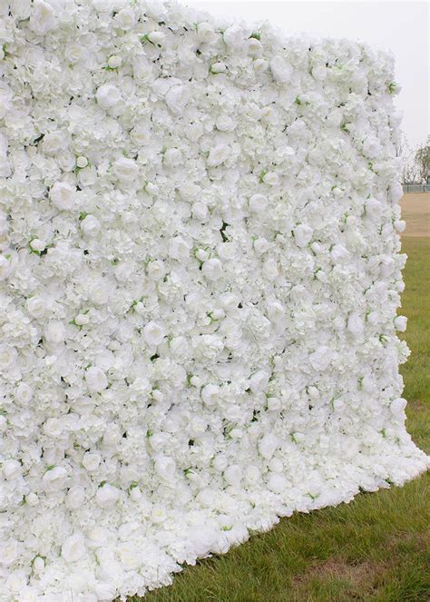 8x8ft | Pure White Flower Wall | Wedding Flower Walls