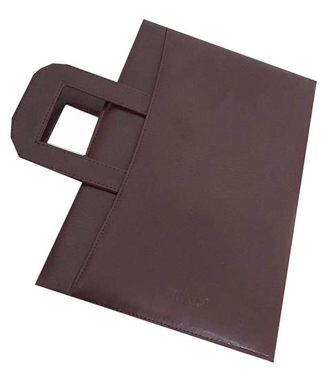 Brown Leather File Folder with Adjustable Handle - Pack of 3: Buy ...