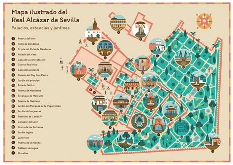 Mapa del Real Alcázar de Sevilla :: Behance