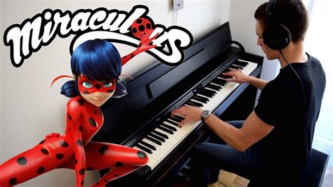 MIRACULOUS LADYBUG - Theme Song / In The Rain (Piano) | Miraculous ladybug theme song ...