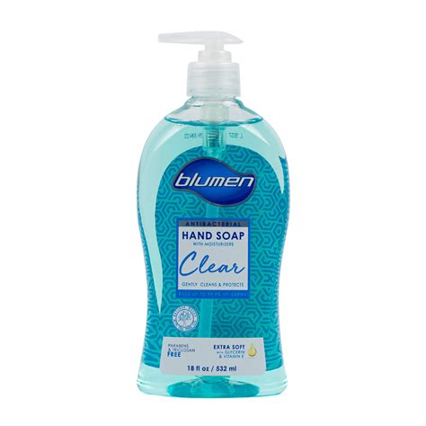 Wholesale Antibacterial Clear Hand Soap- 18oz BLUE