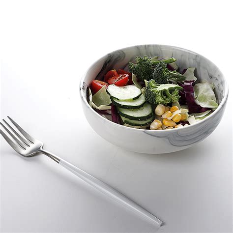 Restaurant Crockery Serving Bowls, Ceramic Salad Bowl, High Temperature ...