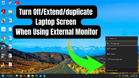 How to Turn Off/Extend/Duplicate Laptop Screen When Using External Monitor - YouTube