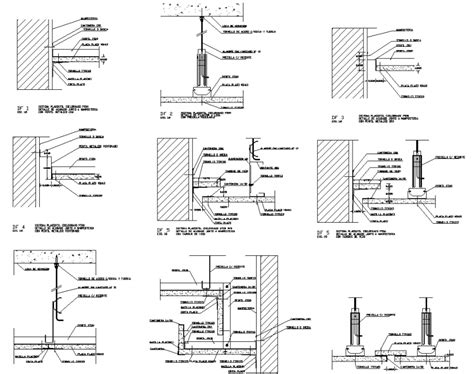 Suspended ceiling place detail dwg file - Cadbull