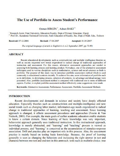 10+ Portfolio Assessment Templates in PDF | Word