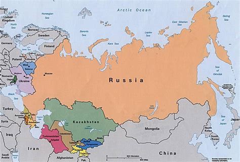 Russia continent map - Russian continent map (Eastern Europe - Europe)