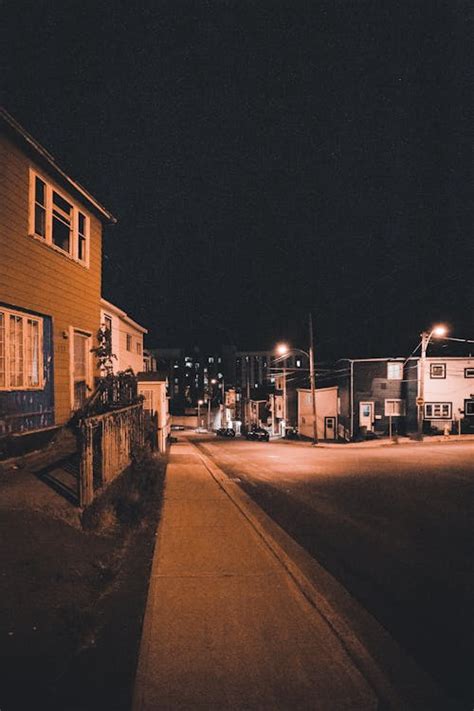 Empty Street During Night Time · Free Stock Photo