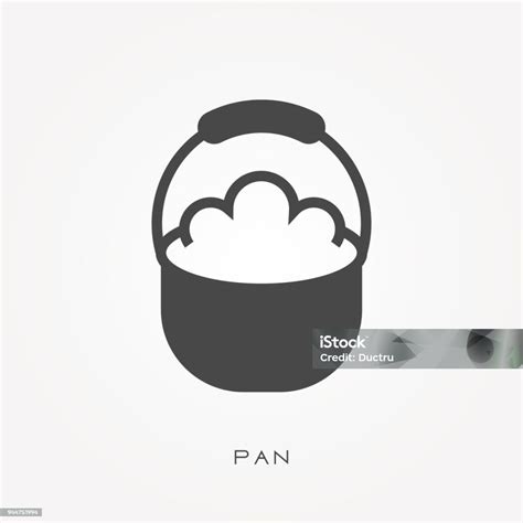 Silhouette Icon Pan Stock Illustration - Download Image Now - Art ...