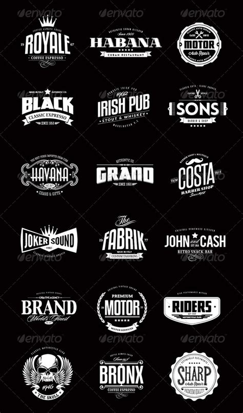 13 Vintage Logo Bundles for Your Designs | Inspirationfeed | Vintage logo design, Logo design ...