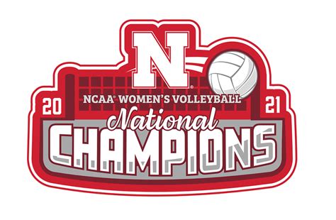 Nebraska Volleyball 2021 National Champs Magnet - 12 inch