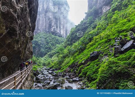 Three Natural Bridges National Geopark Tian Keng San Qiao is a UNESCO World Heritage of Wulong ...