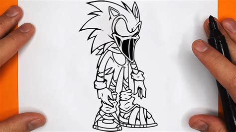 COMO DIBUJAR A CORRUPTED SONIC (PIBBY) | Friday Night Funkin (FNF) - paso a paso, fácil y rápido