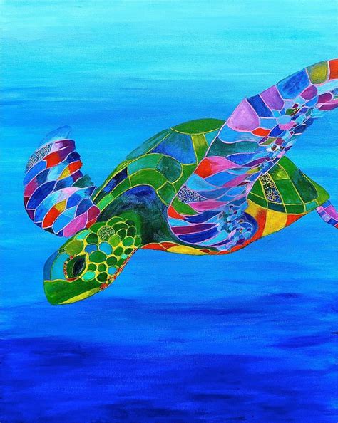 Abstract Mehndi Sea Turtle Painting by Artistic Indian Nurse