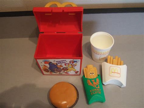 MCDONALD'S * FISHER PRICE HAPPY MEAL PLAY BOX WITH FOOD ITEMS 1989 USED | #1798426819