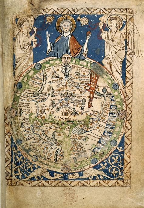 WESTMINSTER PSALTER. MAP. MAP OF THE WORLD. 1265. 13TH CENTURY. | World ...