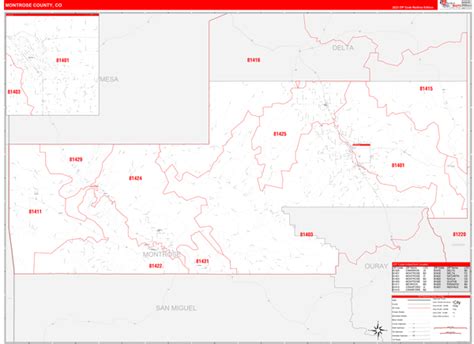 Wall Maps of Montrose County Colorado - marketmaps.com