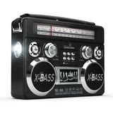 RD-666 Retro AM/FM/SW 3-Band Portable Radio with Bluetooth Boombox ...