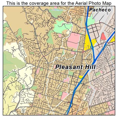 Aerial Photography Map of Pleasant Hill, CA California