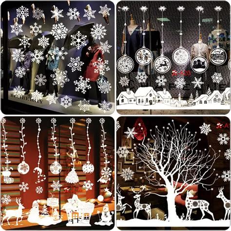 DIY Christmas Window Stickers New Year Decoration Glass Door Stickers Santa Claus Sticker ...