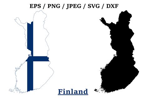 Finland National Flag Map Design Graphic by terrabismail · Creative Fabrica