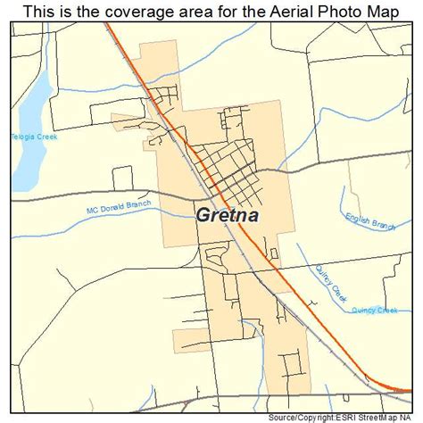 Aerial Photography Map of Gretna, FL Florida