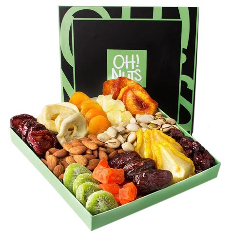 Oh! Nuts Holiday Nut & Dried Fruit Gift Basket • Dried Fruit Gift Baskets & Trays • Bulk Dried ...