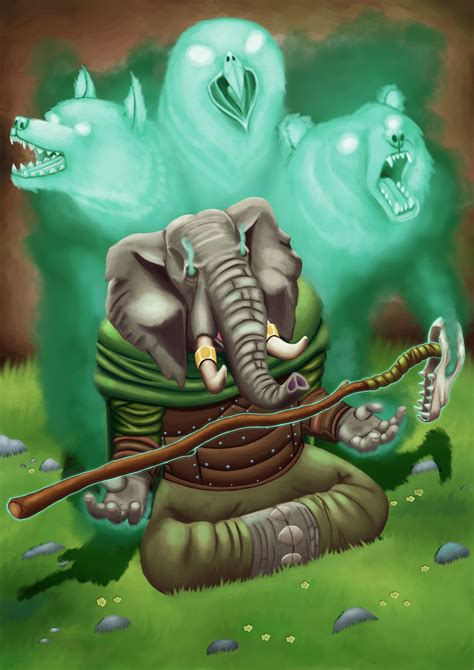 ArtStation - Zoonodros : Loxodon Druid