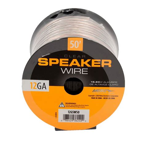 Metra Electronics Clear 12 Gauge Speaker Wire