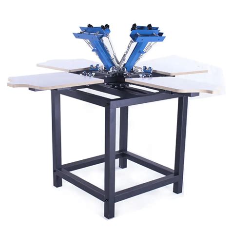 4 Color Silk Screen Printing Machine 4 Station with Stand Press Printer DIY Shirt Equipment-in ...