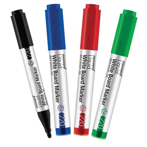 Monami Liquid Whiteboard Markers Bullet Point Set Of 4 | Waltons