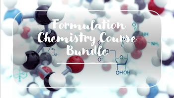 Formulation Chemistry Course Bundle by UPLINE SCIENCE BOOKSTORE | TPT